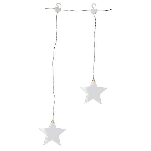 Norma   LED Lichtervorhang  8 Kunststoffsterne  8 warmweiße Dioden  3V  Innen  transparentes Kabel,  Weihnachtsbeleuchtung von Konstsmide - Image 4