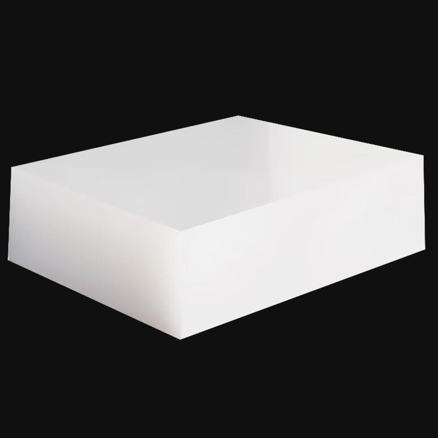 Patin en silicone blanc 200 x 200 mm, épaisseurs de 1 à 10 mm, amortissant et antidérapant