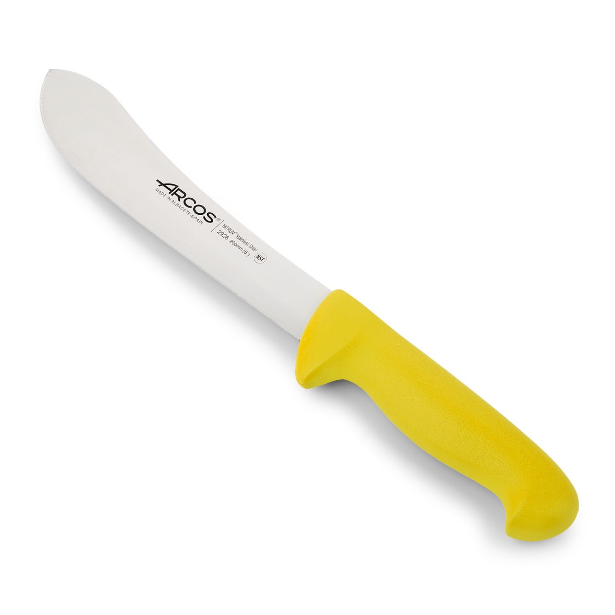 Arcos Gelb Metzgermesser Farbe - Prof 292600 In Edelstahl Nitrum Und Mango Ergonomische E Polypropylenklinge 20 Cm, Vitrine