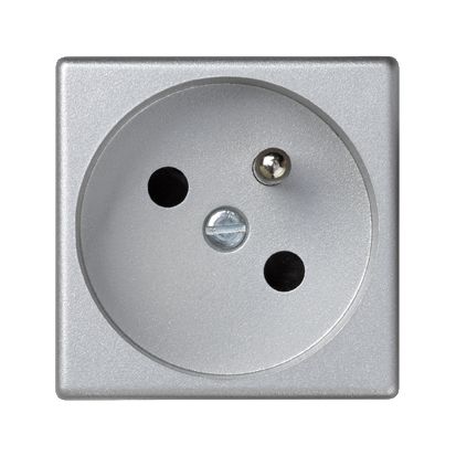 Simon Grau Connect K45 Einzelsteckdose Mit/Ohne 16A Ip20, Schnellverbinder, Eloxiertes Aluminium K22/8