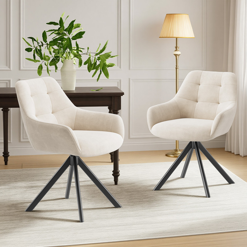 Colamy Chaise - Lot 2 Chaise Pivotante Premium Avec Demi-accoudoirs