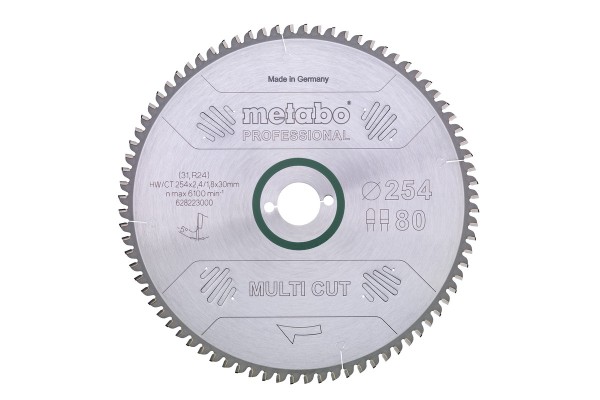 Metabo Kreissägeblatt KGS 254 HW/CT 254x30x2,4 multi cut FZ/TZ, 5° neg. 80 Z - Image 5