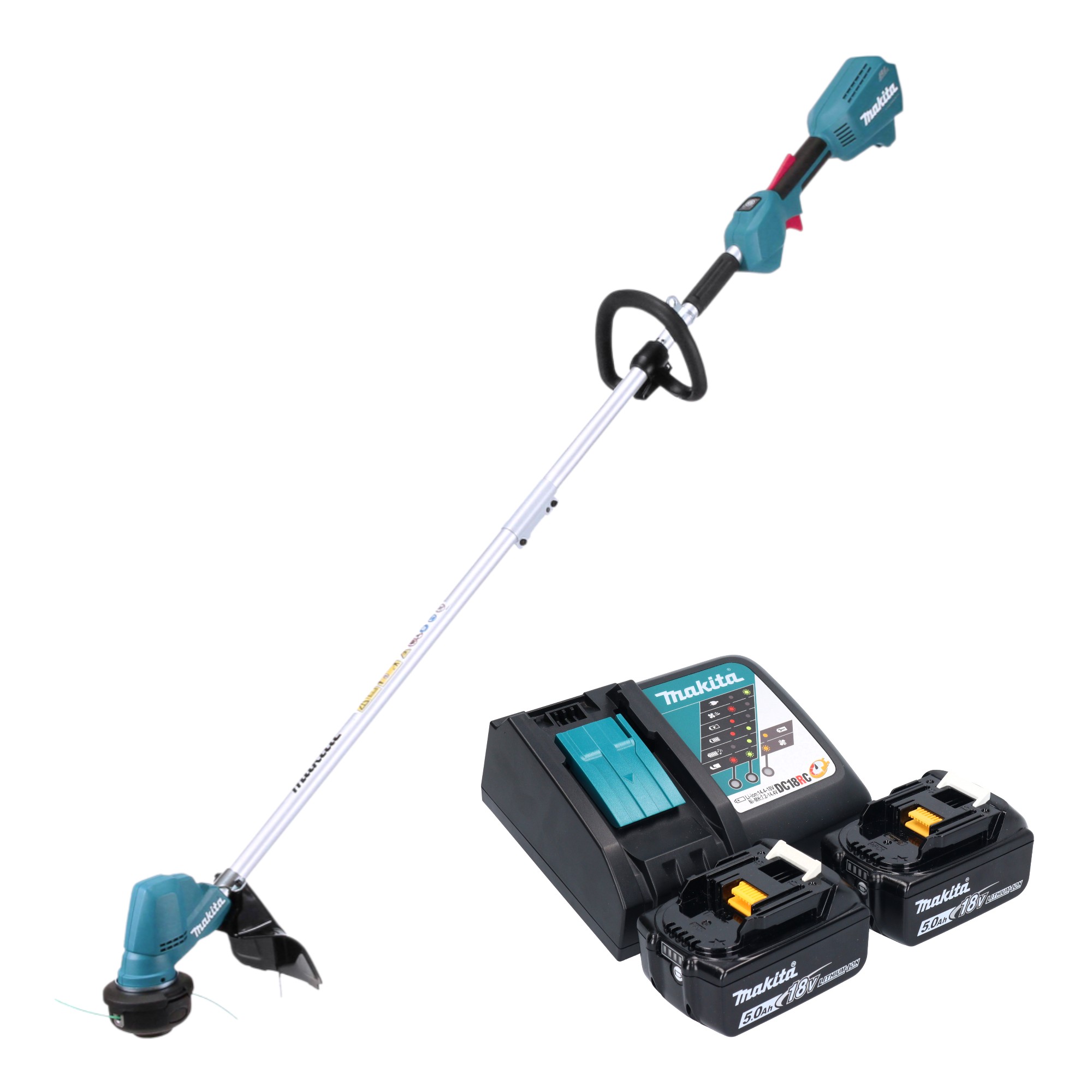 Makita Dur 192 Lrt Tagliabordi A Batteria 18 V 300 Mm Brushless + 2x Batteria 5,0 Ah + Caricabatteria Makita
