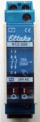 Eltako R12-200-24V Relay 24V 8A DIN Rail Manual Pos Display 1 piece