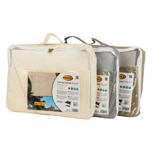 Faura Toldo Vela 165gr. (pes) Waterproof Cuadrado Arena 5x5 m