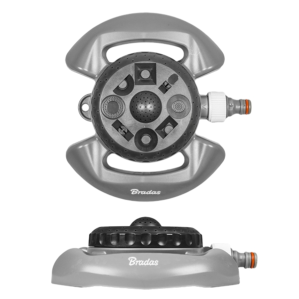 Bradas - Whiteline 8-Funktionen Rasensprenger, Sprinkler, Regner, Bewässerung 5907544415510