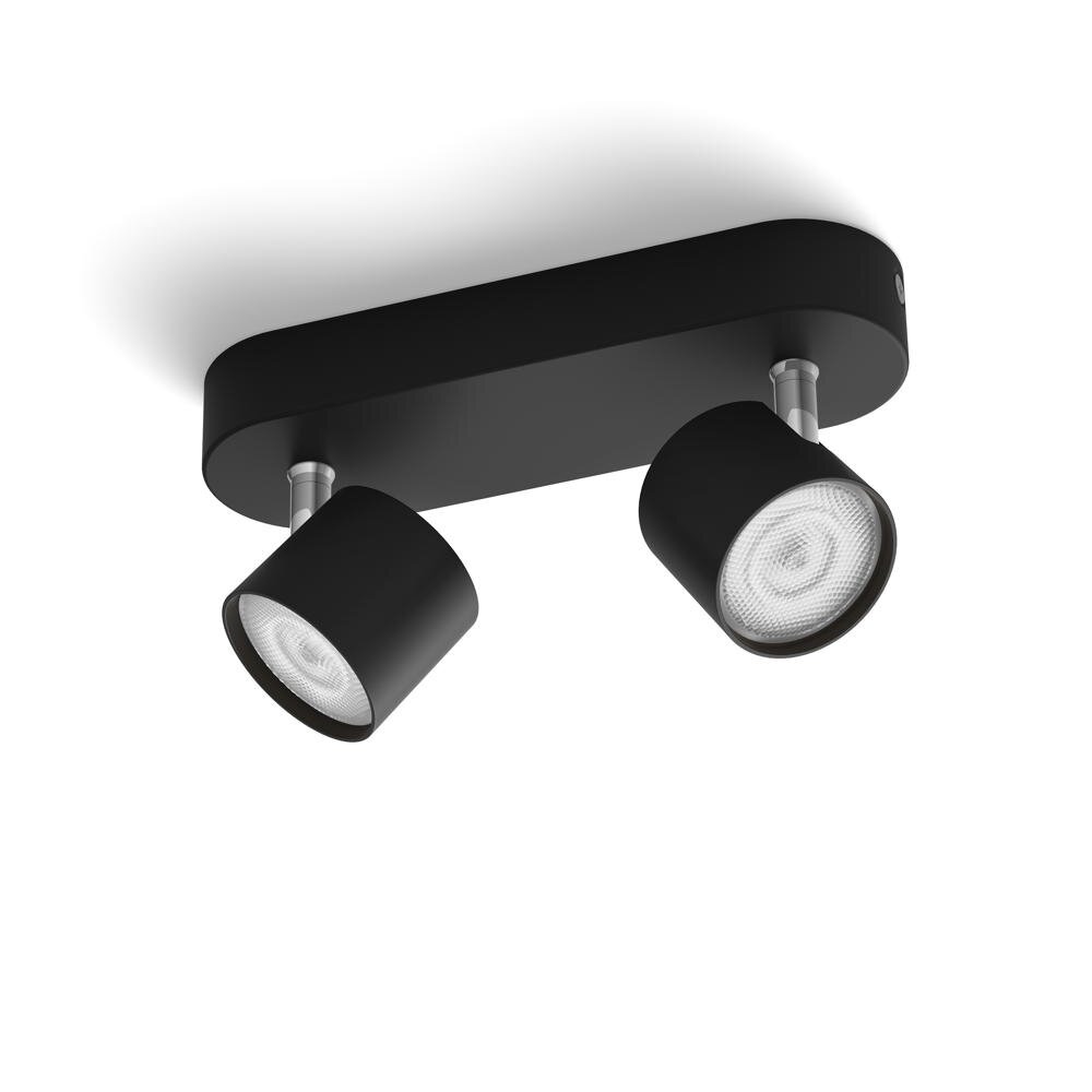 Philips Star Decken-/Wandspot, 2x, Strahler Oberflächenbeleuchtung, LED, 2700 K, 1000 lm, 220-240 V, Schwarz - Bild 4