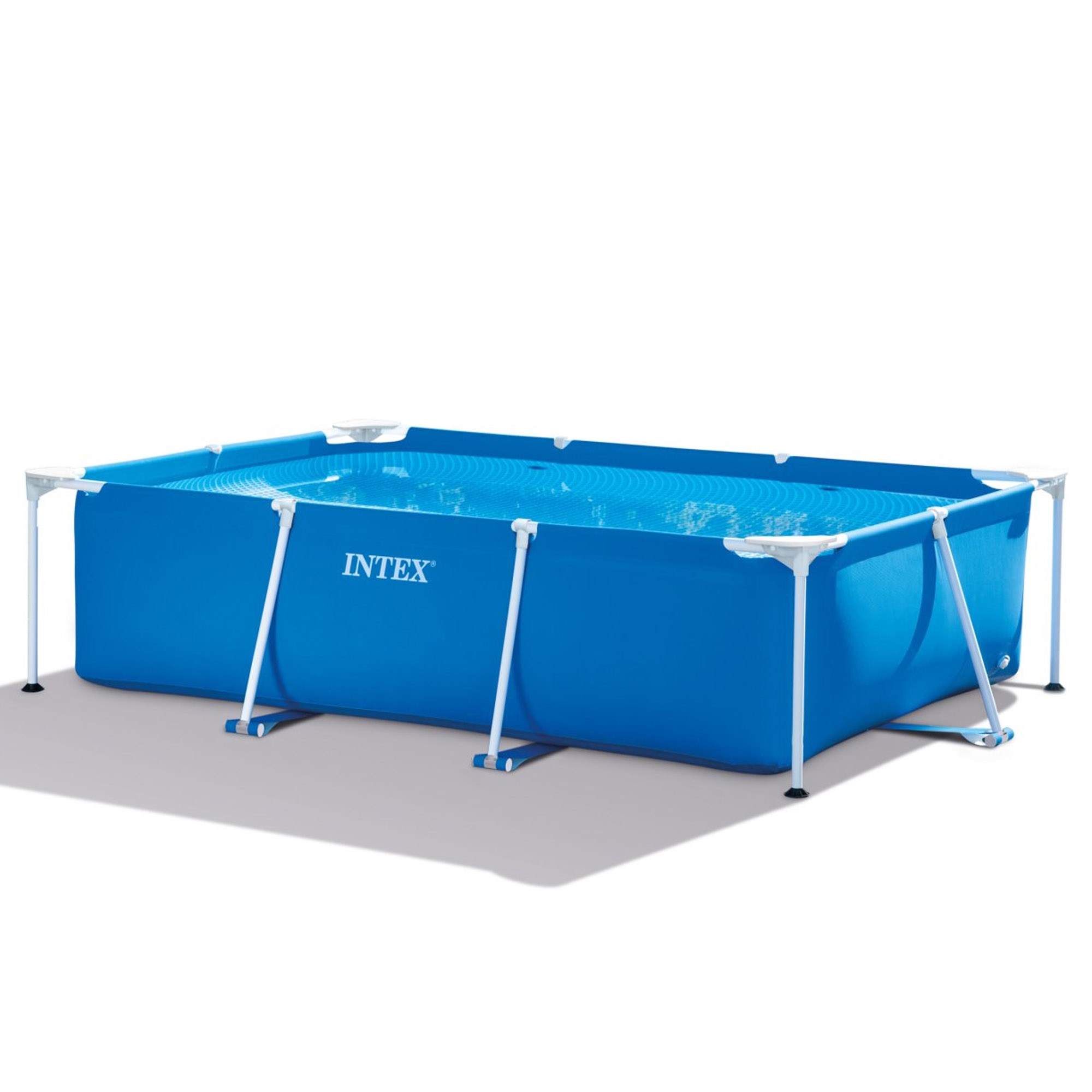 INTEX - Piscina desmontable rectangular Metal Frame de hasta 3 metros, color azul, resistente y duradera, +6 años, 30 min. montaje, piscinas desmontables, piscinas familiares, fácil montaje
