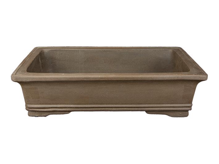 Vaso Per Bonsai Rettangolare In Gres 43,5x24x10 Cm 2917db
