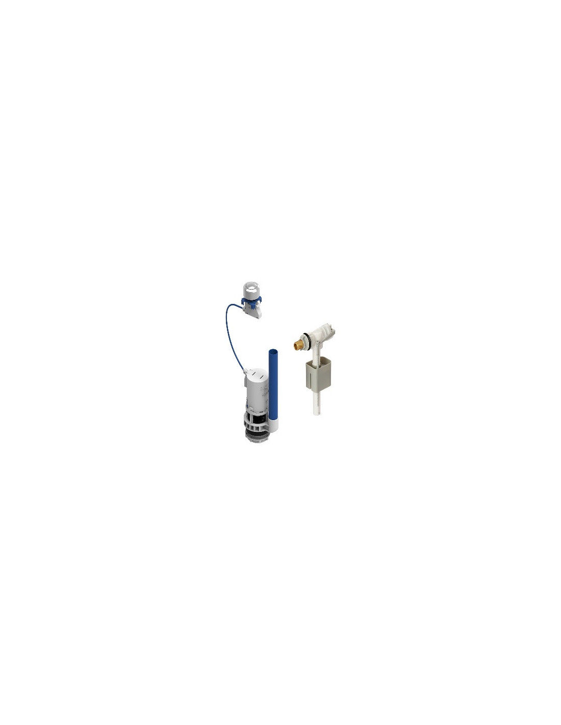Oem Weiß Mechanism And Float Valve Kit For Wc Tank - Rousseau - Brass Tip - Adjustable Height From 190 To 490 Mm
