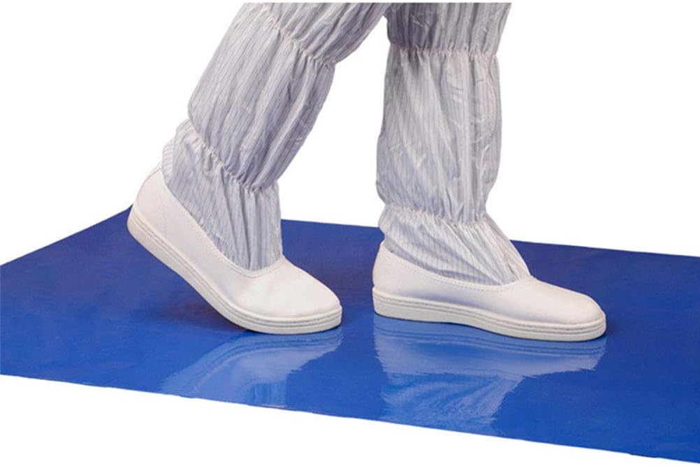 Tapis adhésif de décontamination blanc 45 x 60 cm, 30 feuilles détachables, couche inférieure adhésive