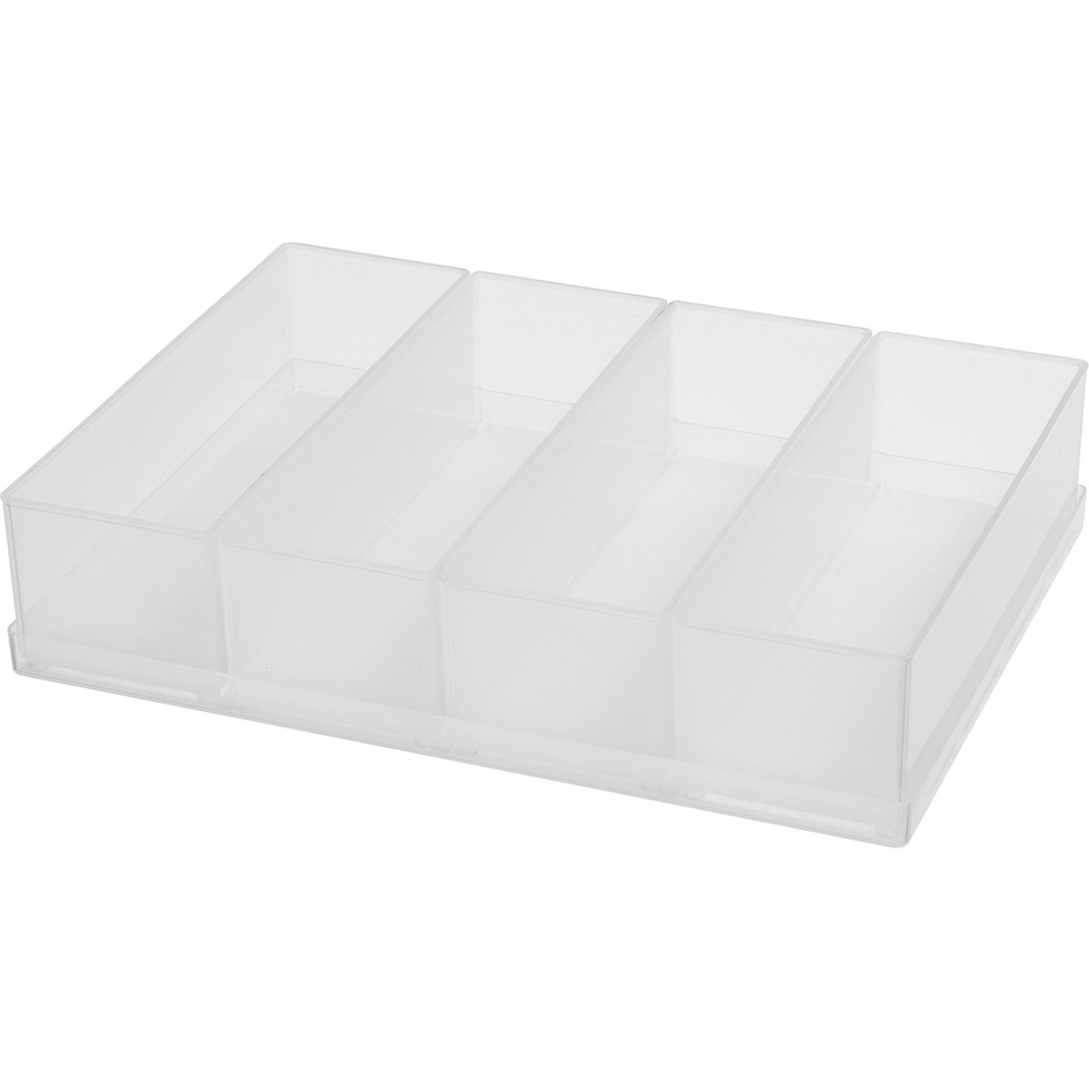 Raaco Transparent Sortimentskoffer-Einsatz (L X B X H) 220 X 160 X 47 Mm Anzahl Fächer: 4 Inhalt 1 St.