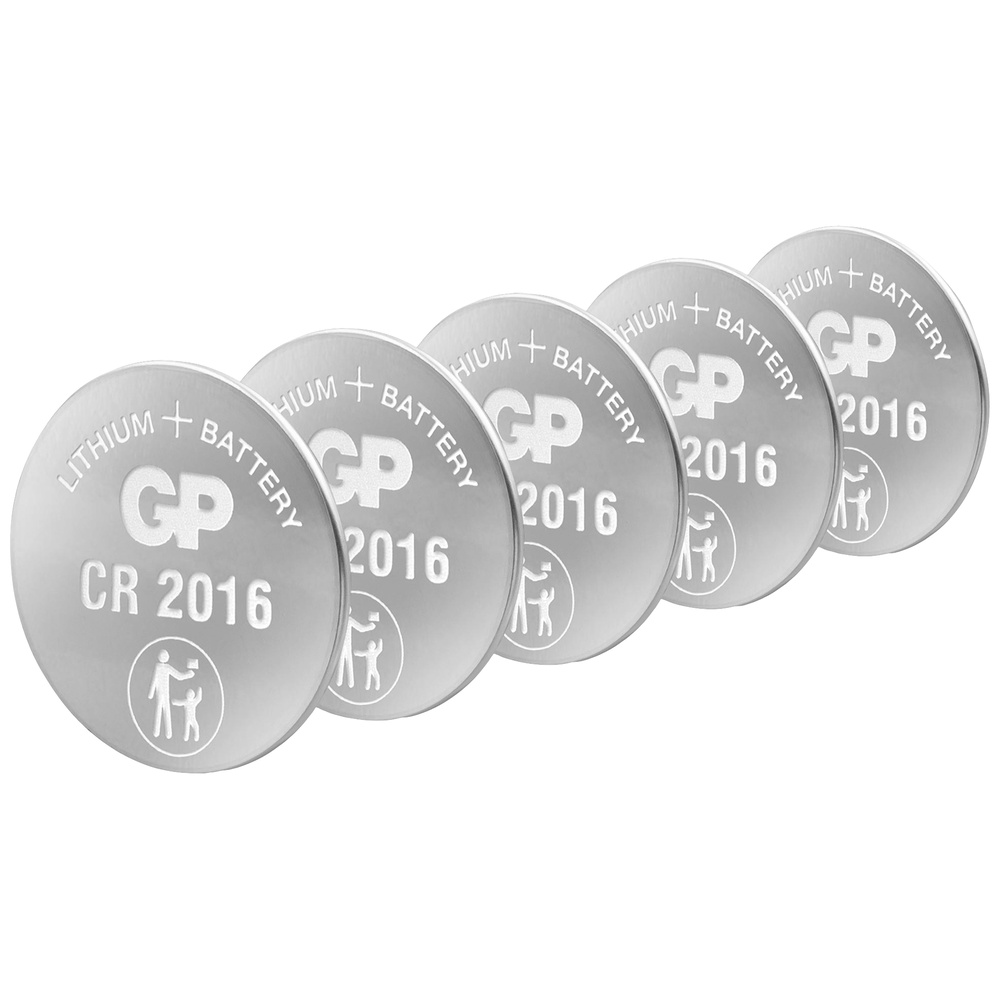 Gp Batteries - Gp Knopfzelle Cr 2016 3 V 5 St. 90 Mah Lithium Gpcr2016std123c5
