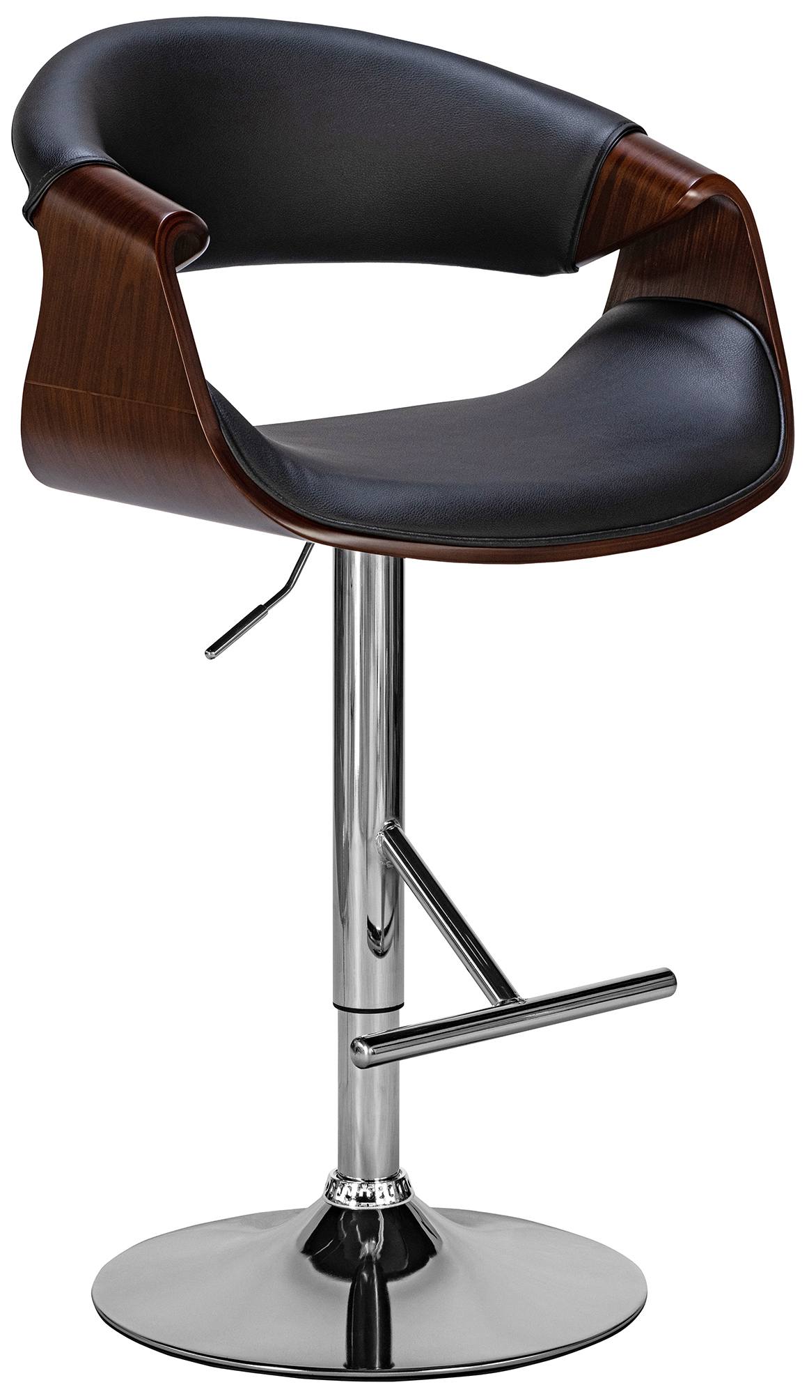 Clp - Barhocker Foley Kunstleder Walnuss/schwarz