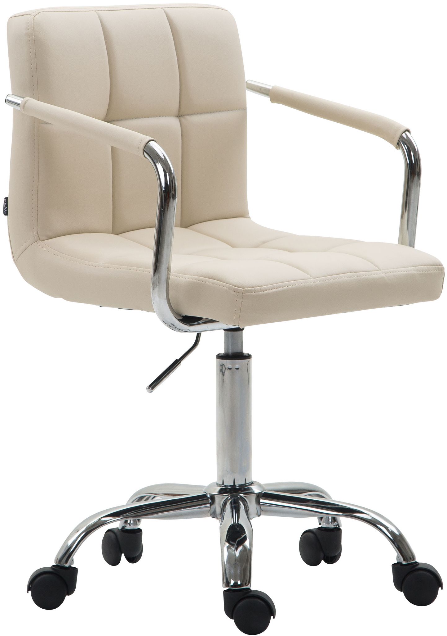 Fauteuil De Bureau Lucy V2 En Similicuir Crème