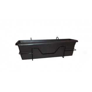Prosperplast Braun Balkonkasten Mit Ständer, Blumentopf Für Blumen Und Kräuter, 60 Cm