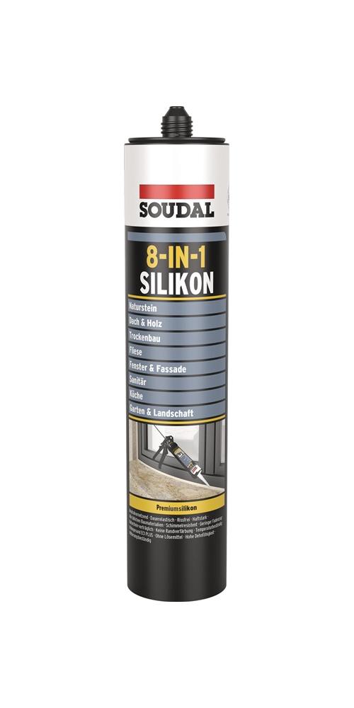 Soudal Silikondichtstoff Premium 8-in-1 Mamorgrau300 Ml Kartusche