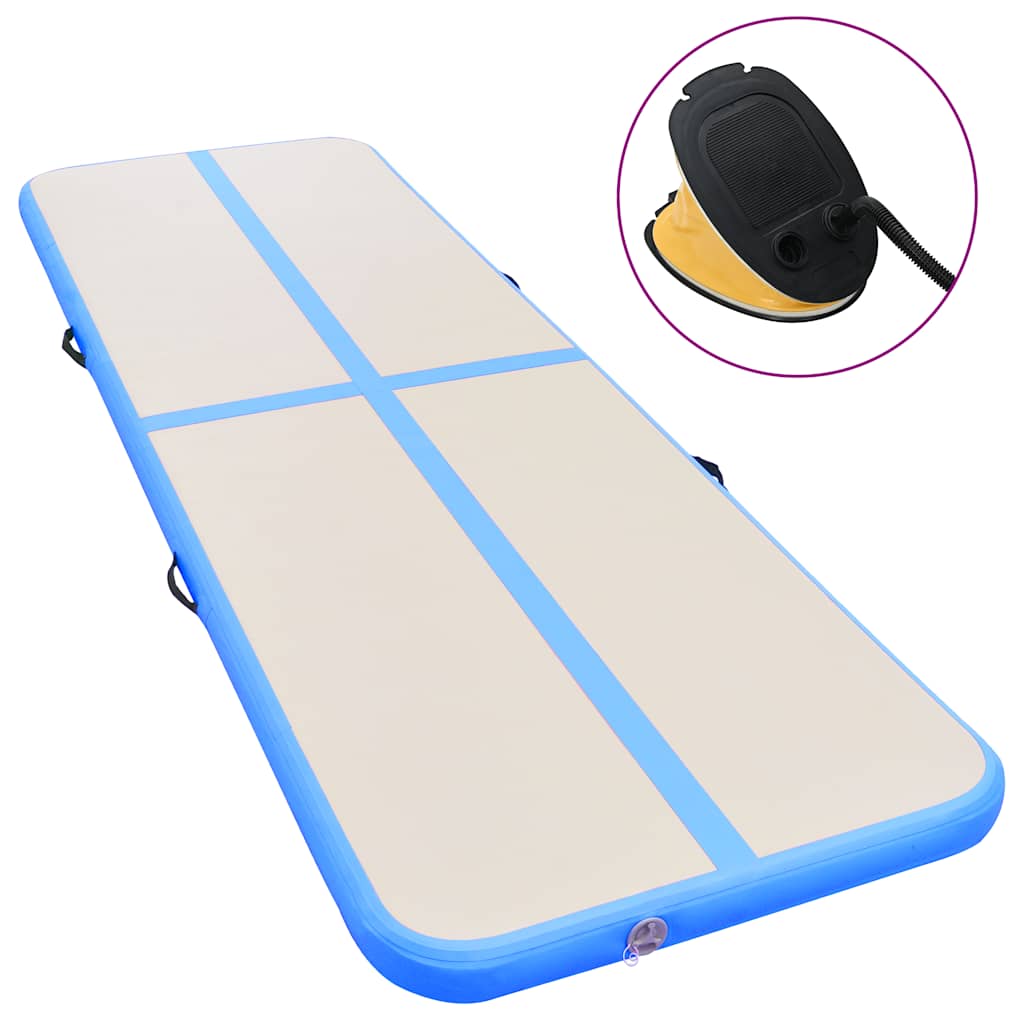 Vidaxl Inflatable Gymnastics Mat With Pump 400X100x10 Cm Pvc Blue 8719883589480