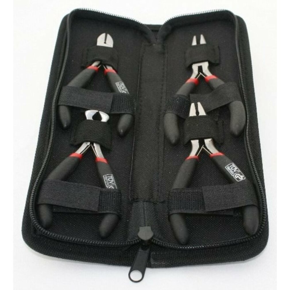 Unisex Rot/Schwarz Mini Zangen Set Festa Mini Pliers Set 4 Stück 115Mm - Bild 3