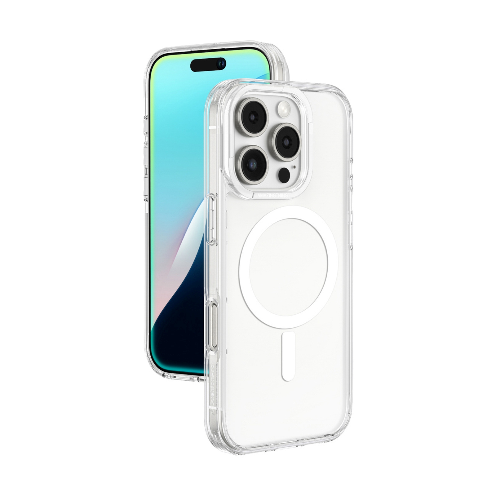 Oem Transparent Silikonhülle Mit Magnetring Für Iphone 16 Pro –