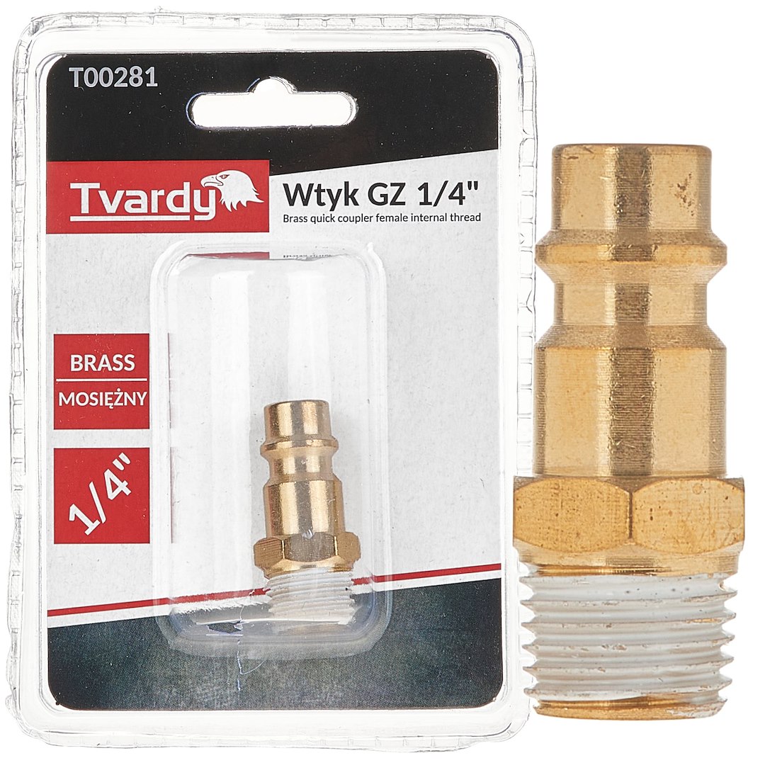 Import Messingstecker Gz 1/4" Außengewinde (1/10/100)