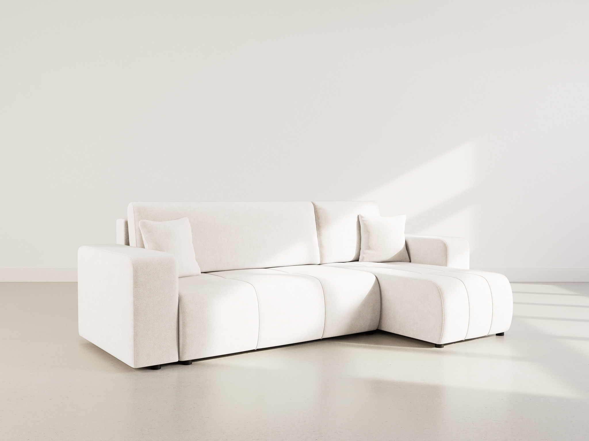 Bestmobilier – Canapé D'Angle Réversible 4 Places Convertible Avec