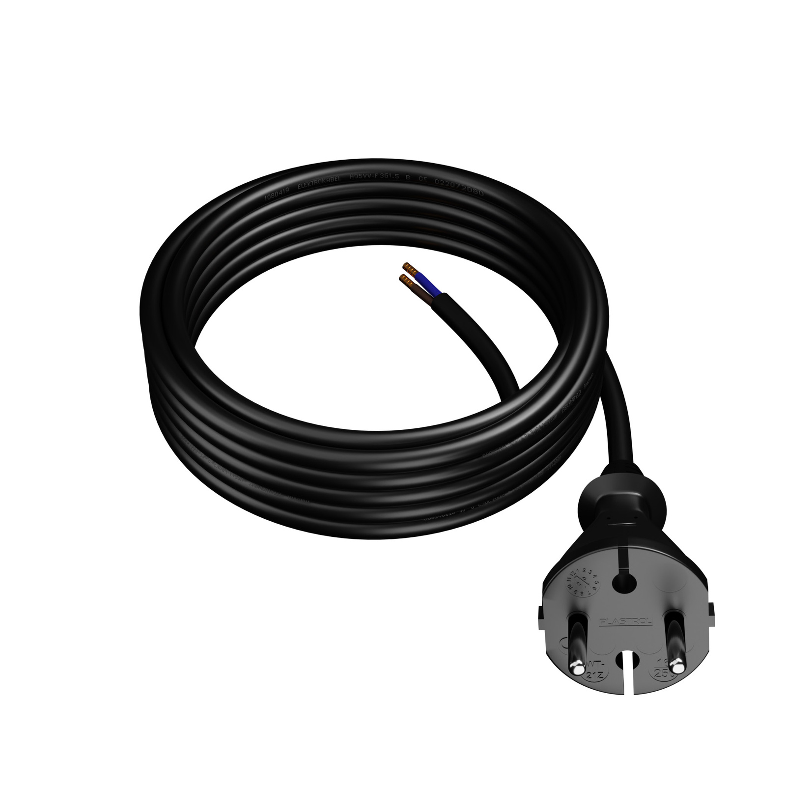 Plastrol Verbindungskabel mit Stecker PP-21 b (5 m), Stromkabel, Schwarz - Bild 4