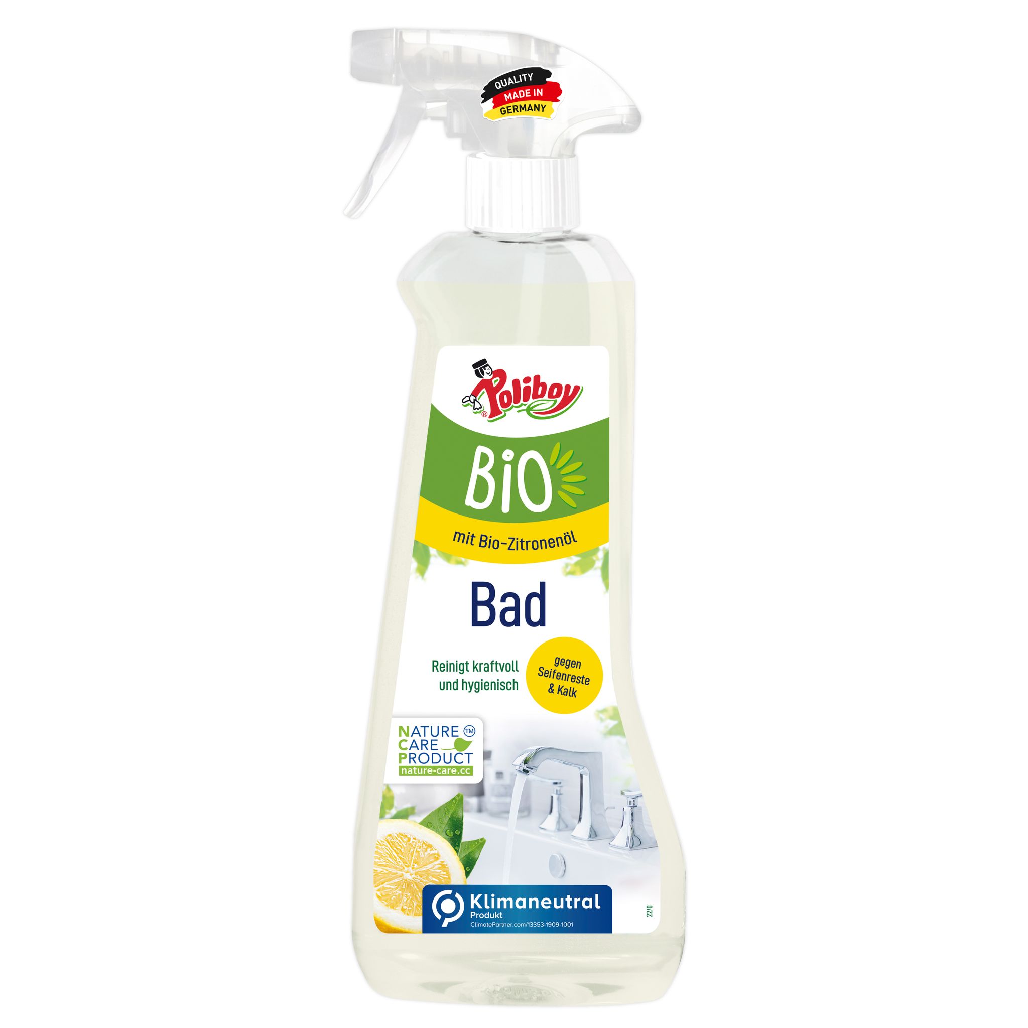 Poliboy Bio Badreiniger Kalk & Seifenreste Entferner Zitronenduft 500 ml - Image 3