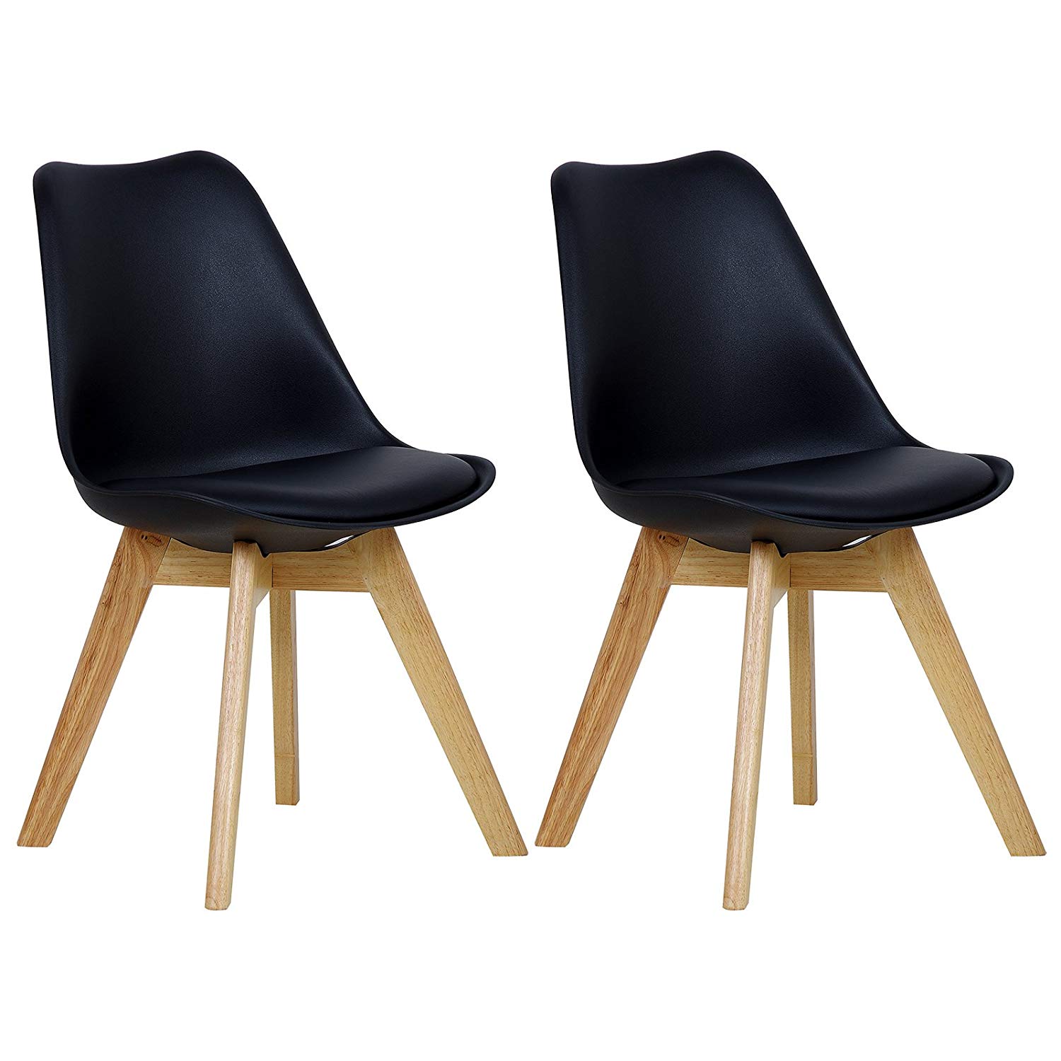 Woltu – Lot De 2 Chaises De Salle À Manger – Pieds En Bois Massif