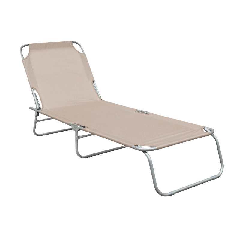 Linder Exclusiv - Chaise Longue De Jardin Inclinable Beige