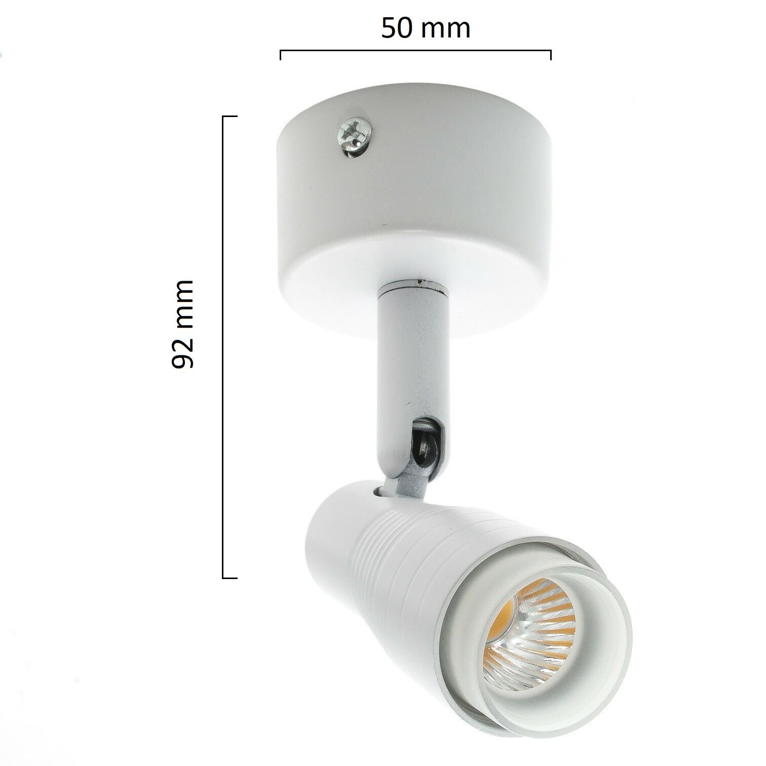 Faretto Proiettore Led 3w Spot Orientabile Bianco Luce Vetrina Soff...