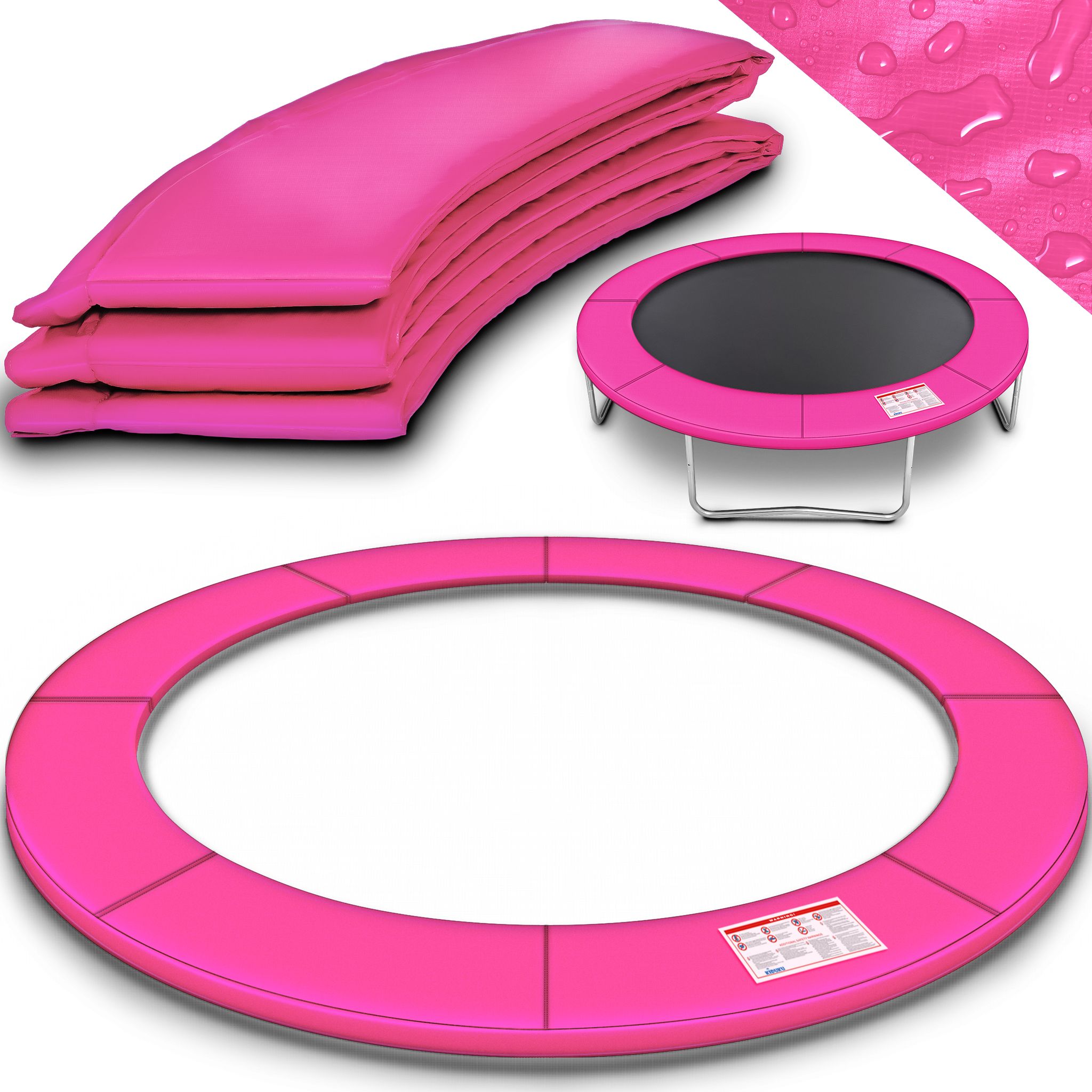 Kiduku® Trampolin Randabdeckung Pink Ø244 Cm Federabdeckung Reißfest Randschutz