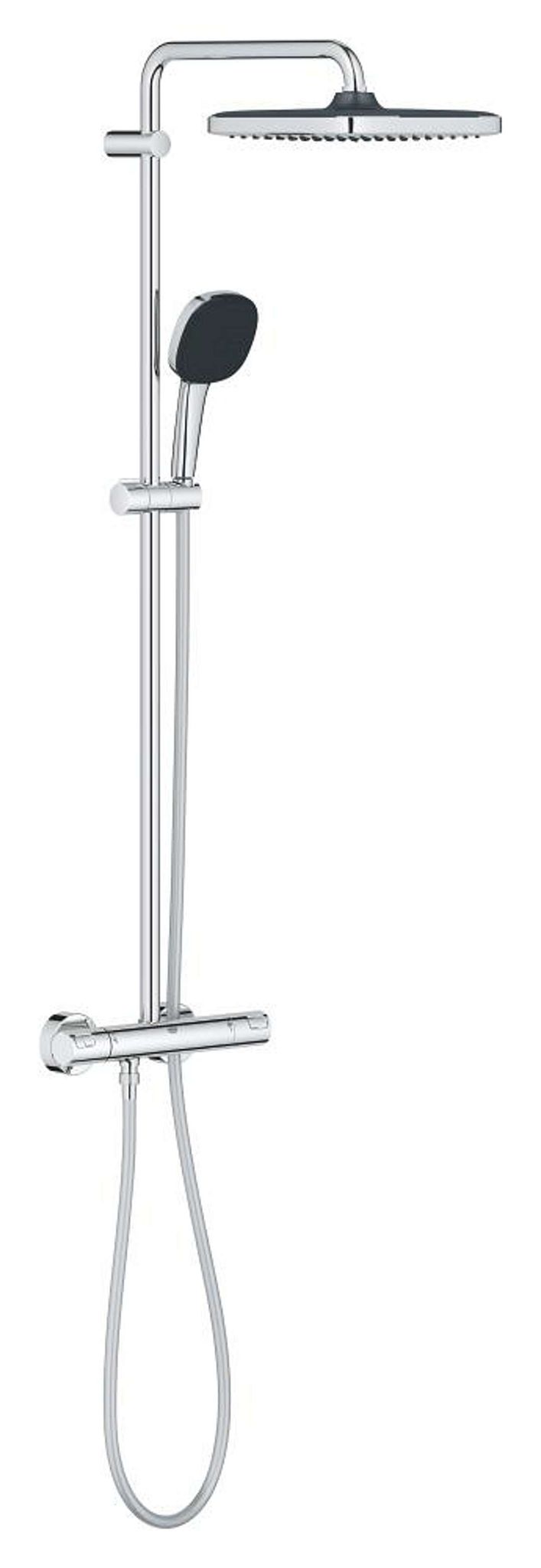 Grohe Silber Duschsystem, Vitalio Comfort 250 Duschsystem Mit Thermostatbatterie Und Vitalio Comfort 110 Handbrause, Inkl. Mon - Image 5