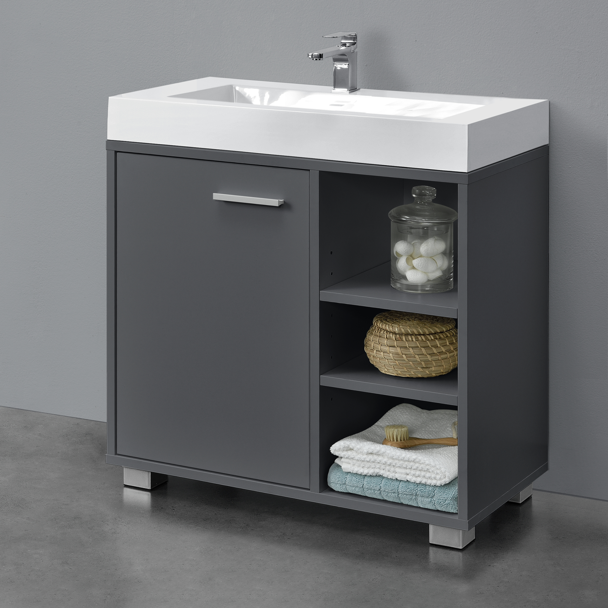 [en.casa] - Meuble Sous Lavabo Pour Salle De Bain Narvik 56 X 60 X 31