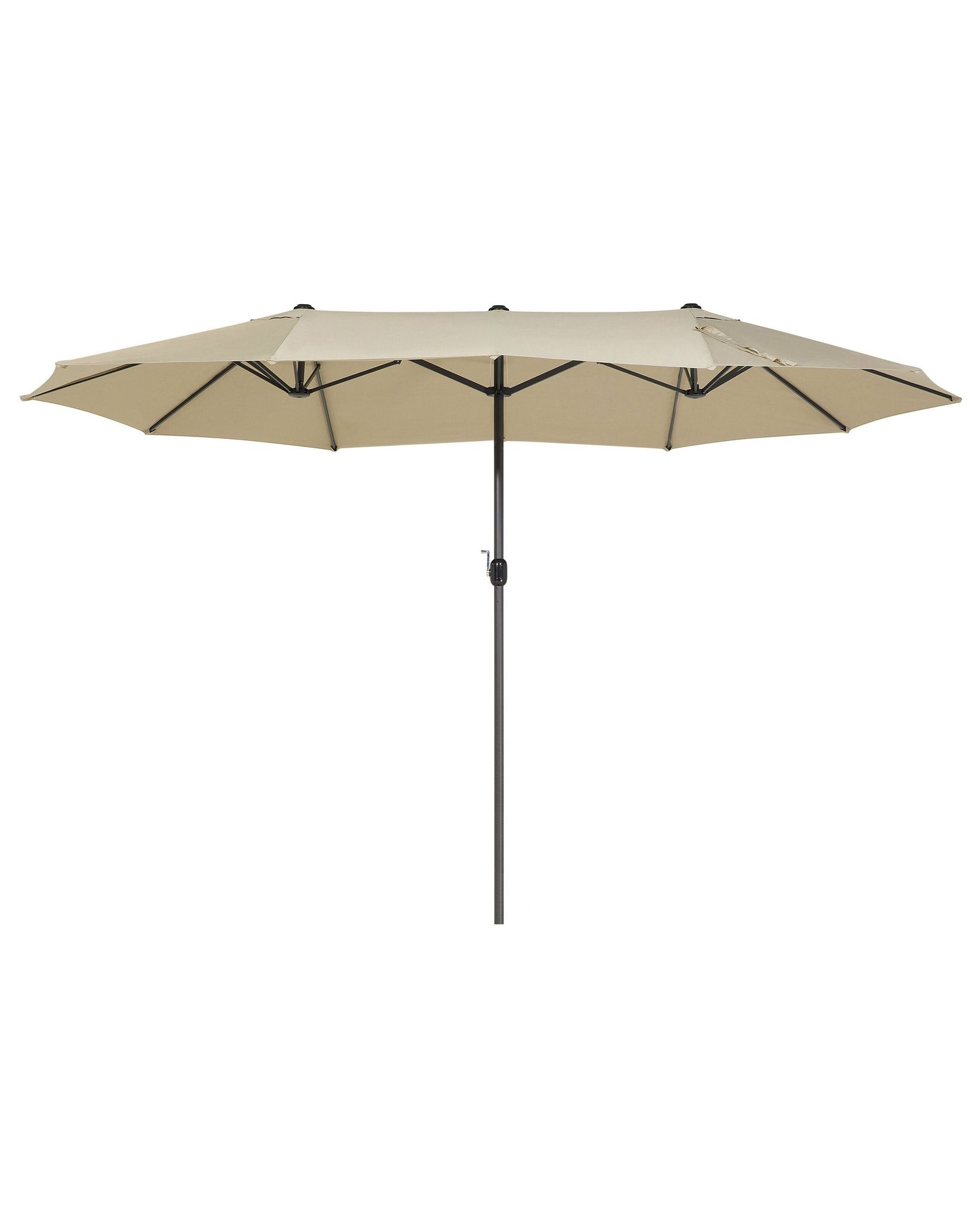 Beliani – Parasol Droit Double 460x270 Cm – Toile Polyester Beige Upf