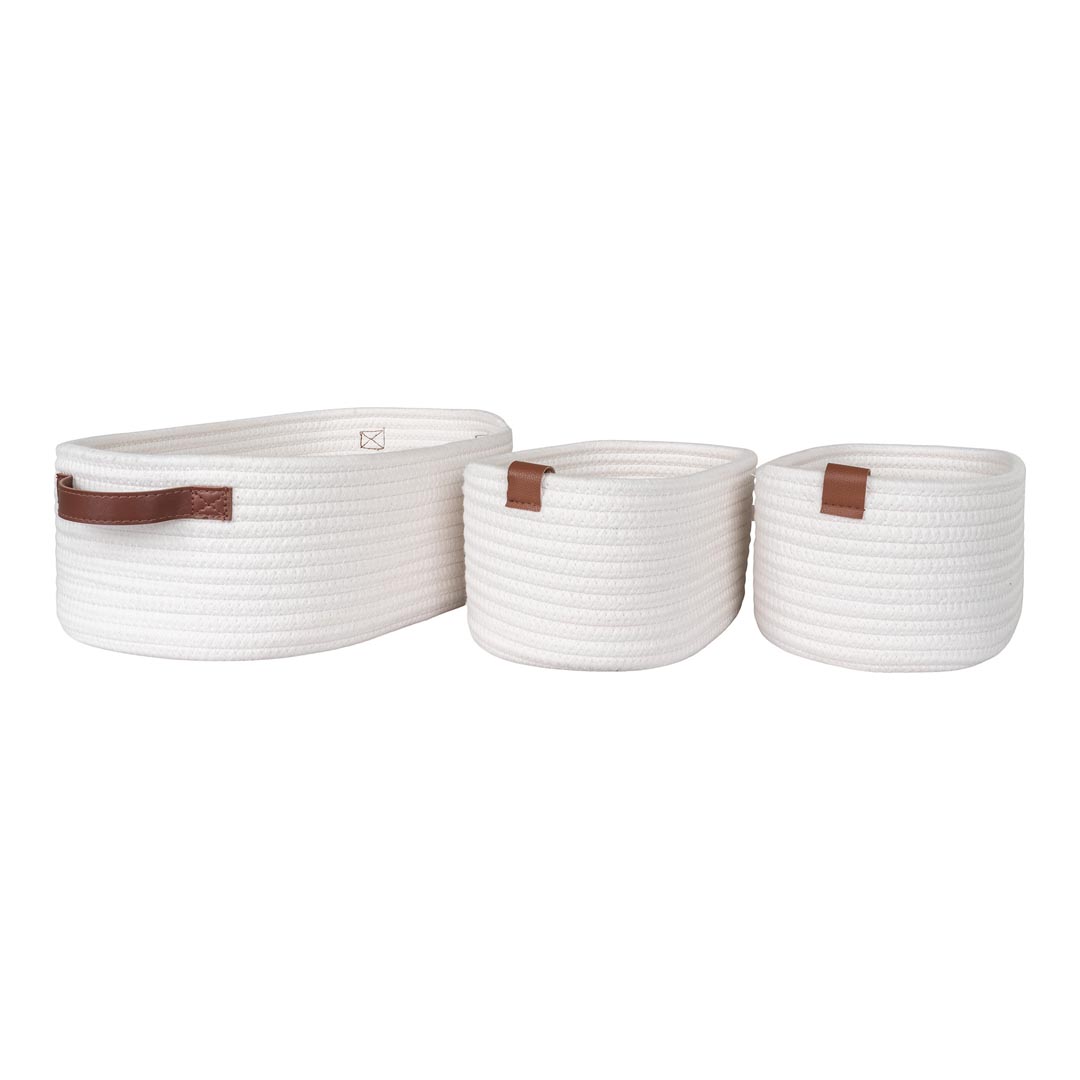 House Nordic Weiss Aufbewahrungskorb, Jarana (25 Cm, 3X) - Bild 4