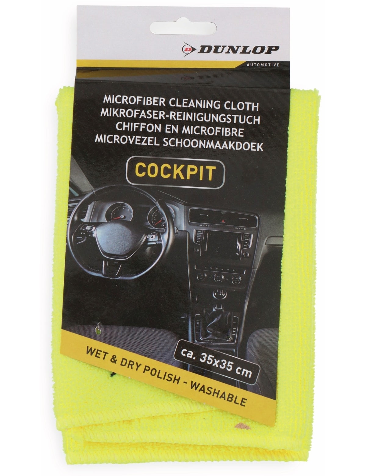 Dunlop Gelb Mikrofasertuch, Für Autocockpit - Image 2