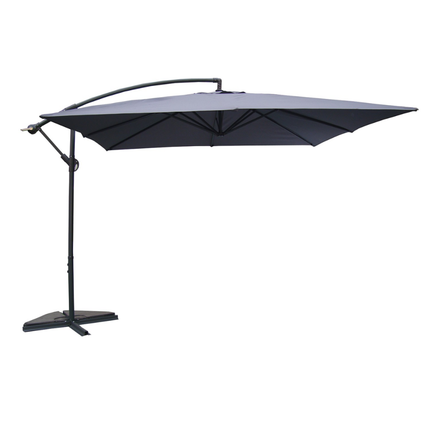 Concept-usine - Parasol Carré 3x3m Gris Solenzara