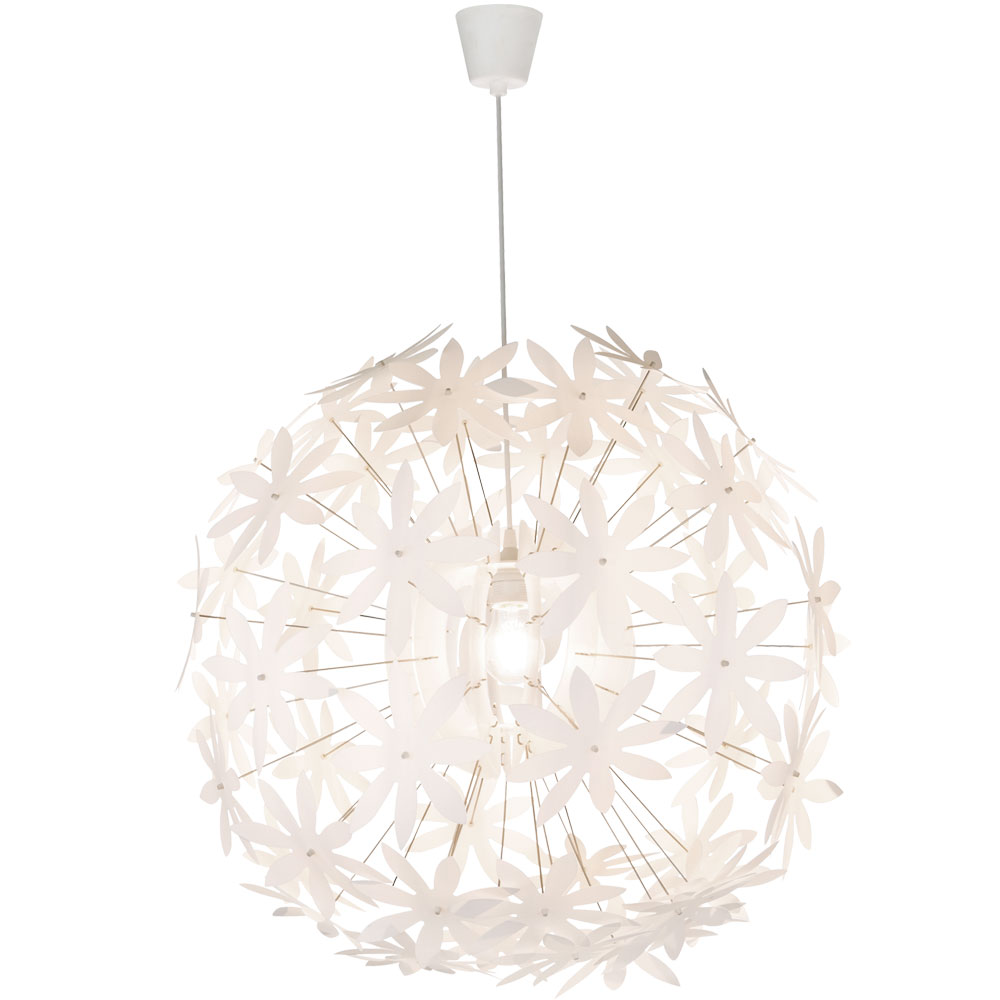 Lampe Pendule Design Chambre Plafond Lampe Suspendue Fleurs Spot Blanc