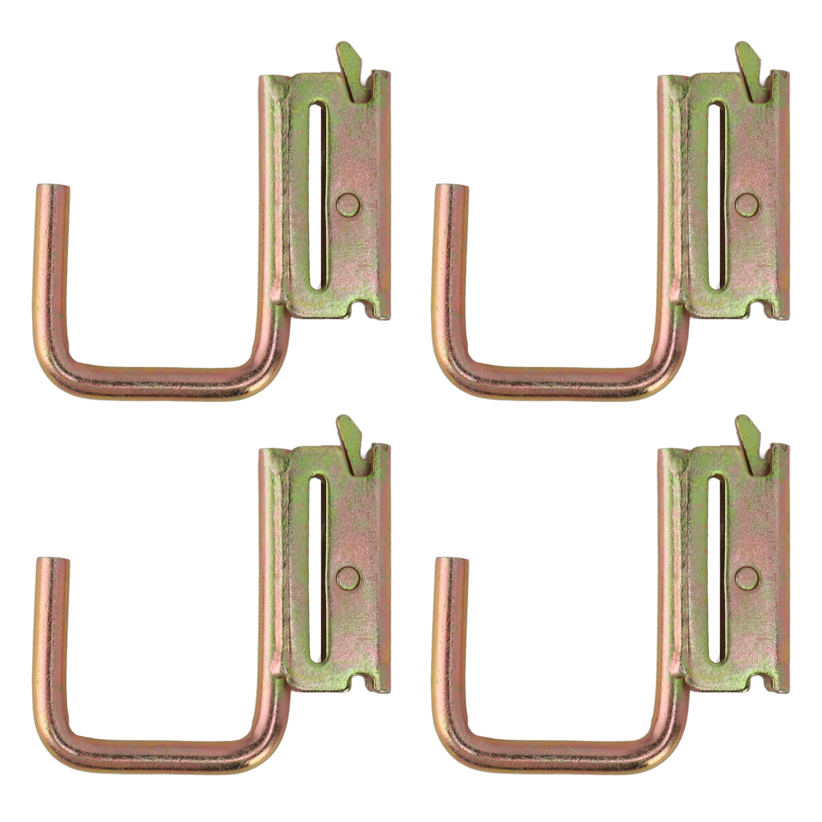 Crochets en J pour rail E Track, métal anticorrosion, charge 544 kg, lot de 4