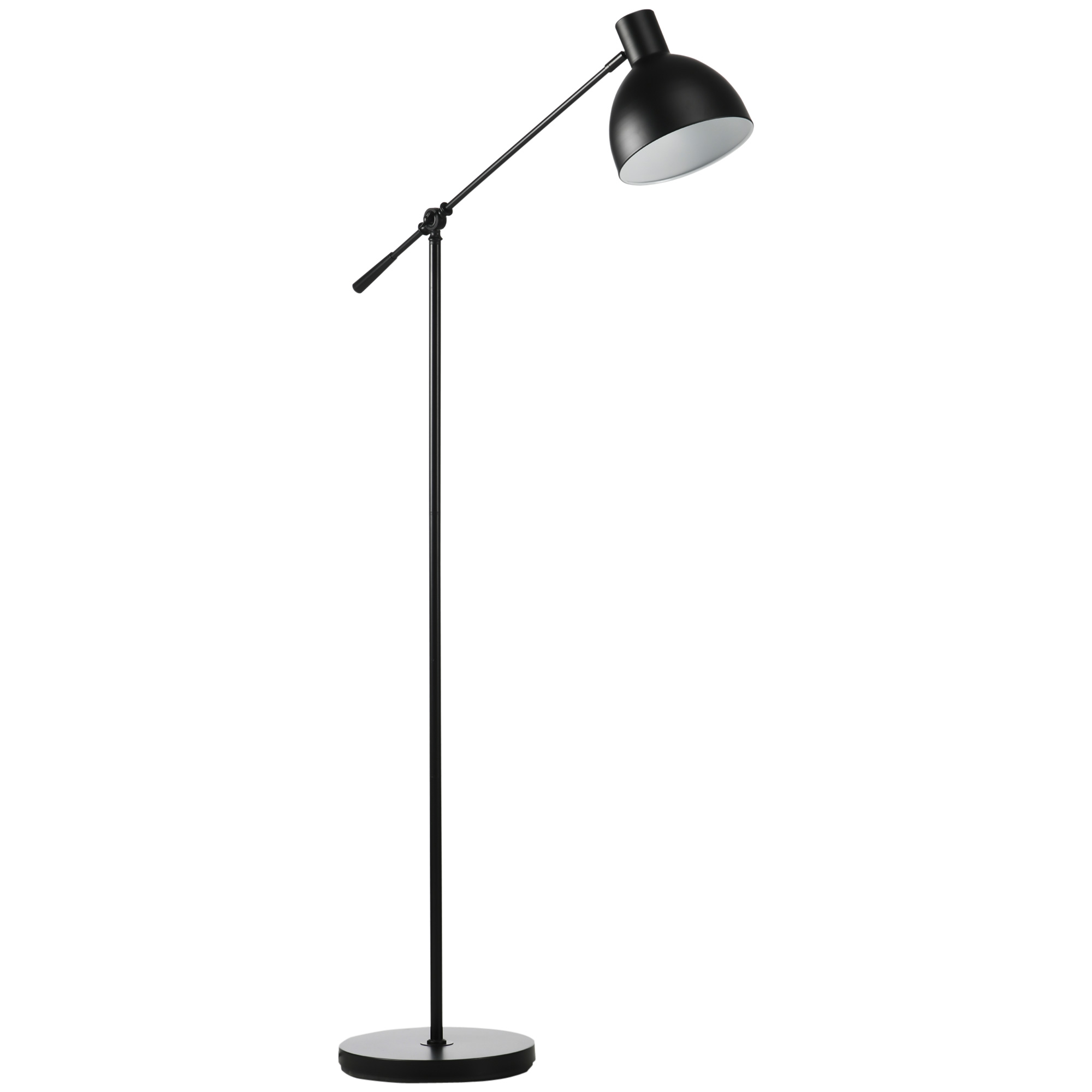 Stehlampe Höhenverstellbar, Schwenkbar Stehleuchte, 40 W Standlampe Exkl. Leuchtmittel, Leselampe Bogenlampe Mit E27 Sockel, Für Wohnzimmer, Schlafzimmer, Schwarz - Homcom