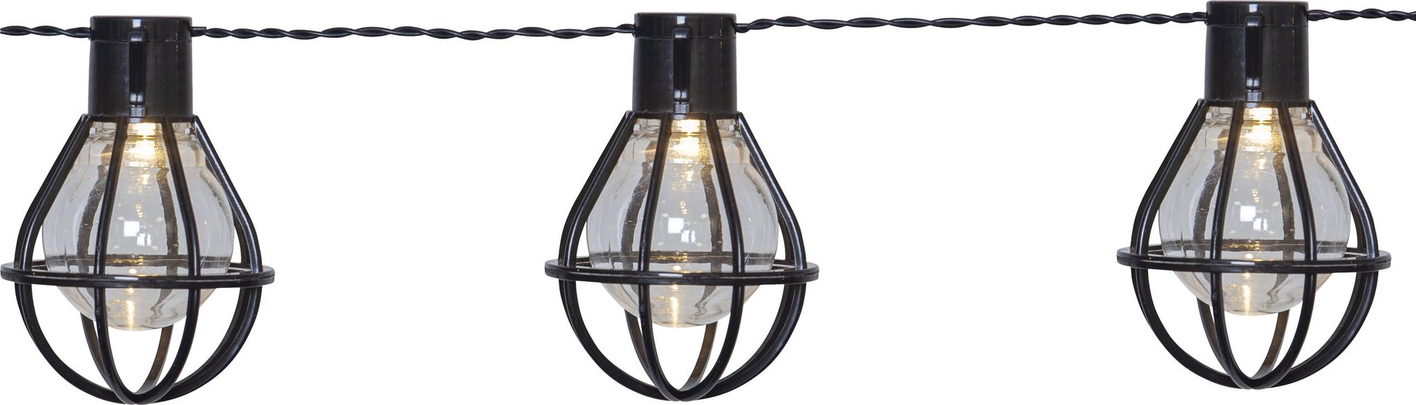 Star Trading Schwarz Led Deko-Lichterkette Cage
