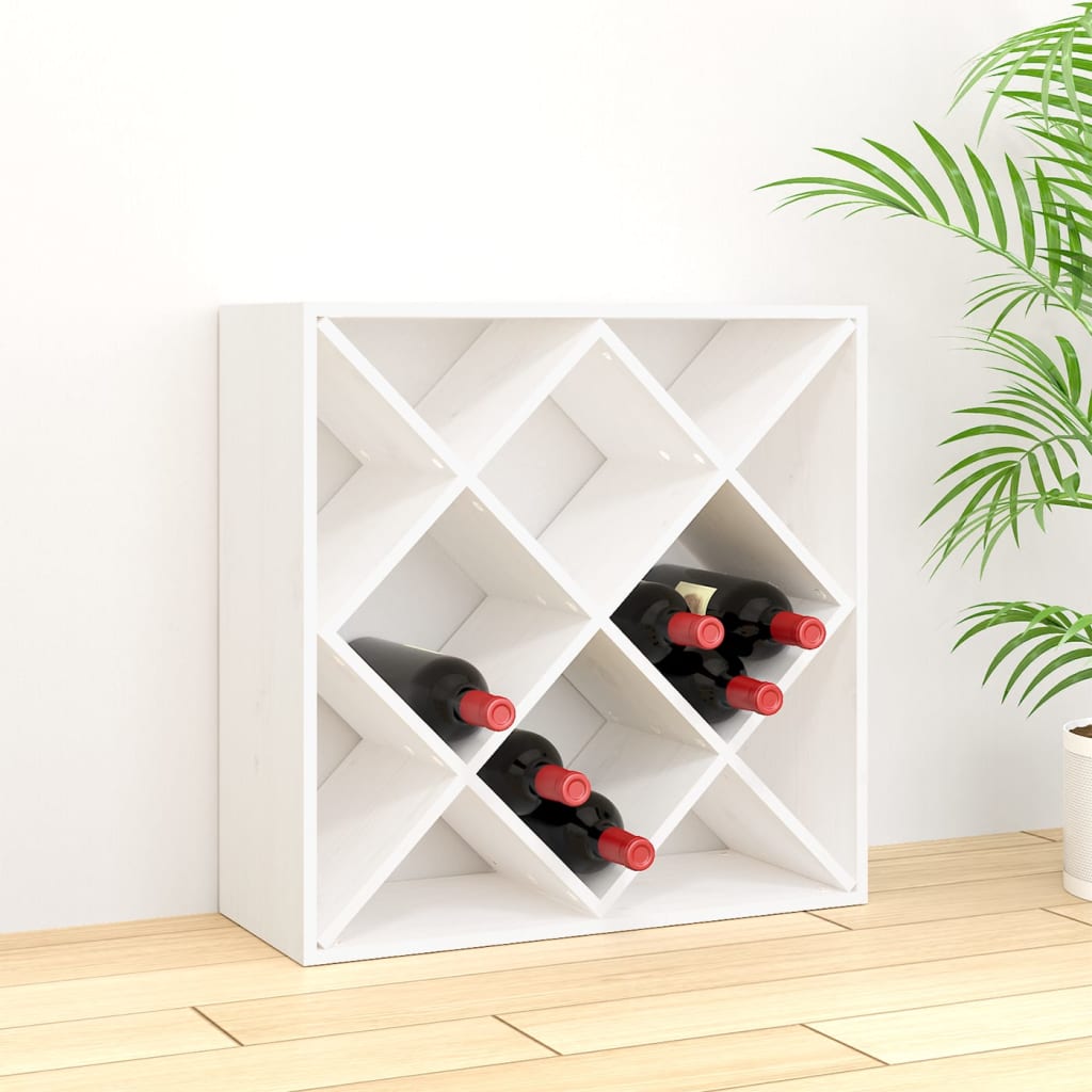 Armoire À Vin Blanc 62x25x62 Cm Bois De Pin Massif