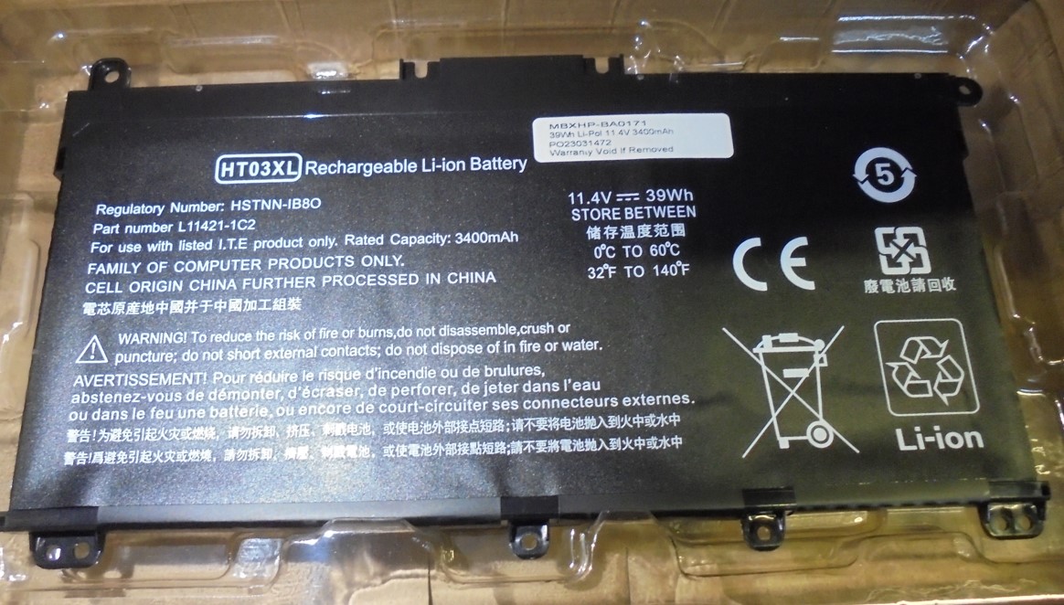 CoreParts Akku 11,4V 3400mAh 38,76Wh Für HP Notebook 15S-FQ Schwarz Neu - Bild 99