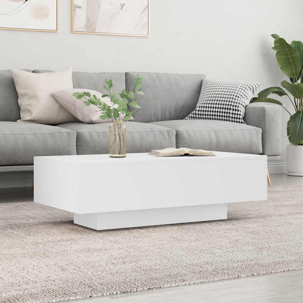 Table Basse Blanc 100x49,5x31 Cm Bois D'Ingénierie Vidaxl