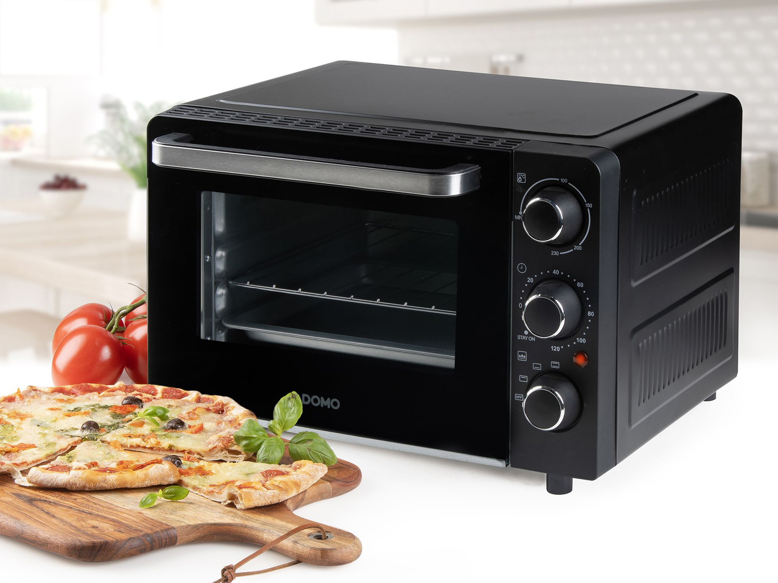 Domo Schwarz Minibackofen Do807go Manuelle Reinigung 20L 1300W Timer - Image 3