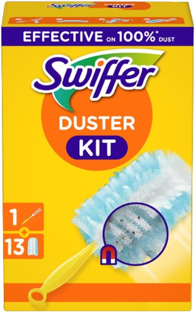 Swiffer Staubmagnet Starterset Komfort Pack Staubmagnet (Griff+13 Tücher)