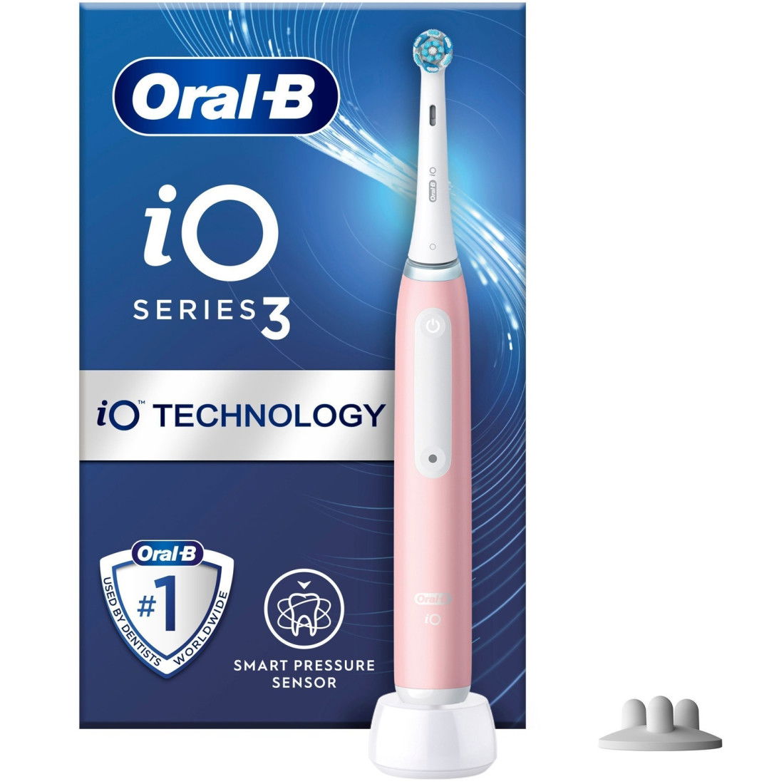 Brosse à dents électrique BRAUN BÜFFEL Oral-B iO3 Rose 3 modes Capteur de pression