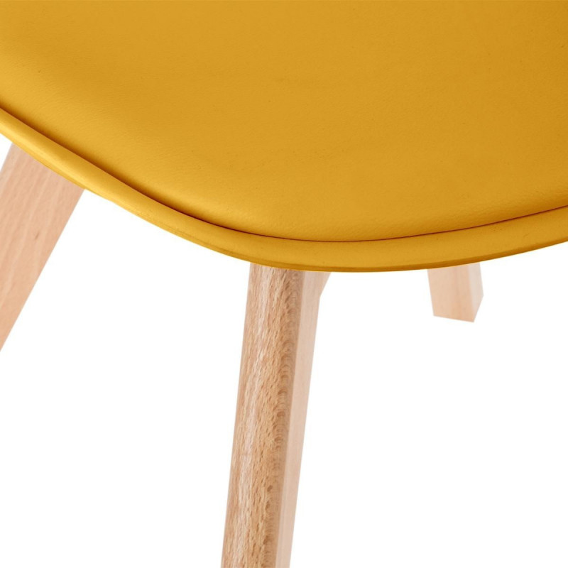 Atmosphera - Chaise Style Scandinave Baya Couleur: Safran
