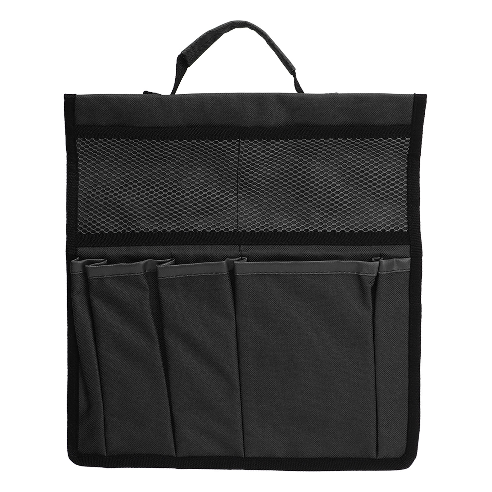 Sac de rangement pour outils de jardin pliable en tissu Oxford 600D, 7 poches, noir